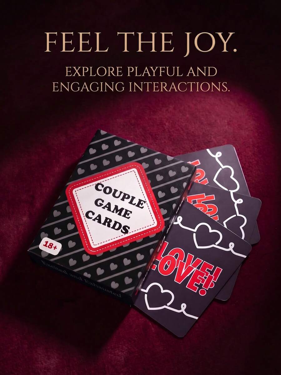 Couples Card Game: 50 Playful & Interactive Challenge Cards For Romantic Date Nights - Fun Evening Activity, Spark Romance & Connection, Perfect Anniversary, Valentine's Day & Birthday Gift For Him And Her - Multicolor - View 1