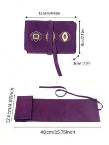 Tarot Card Storage Bag, Dual-Color Blue & Purple Drawstring Closure, Soft Fabric Protective Cover, Portable Card Pouch, Suitable For Storing Tarot Cards And Small Items, Tarot Card Bag, Applicable For Tarot Cards, Divination Cards, Card Games And Small Items Storage, Perfect Gift For Holidays, Birthdays, Parties, Valentine's Day, Back To School, Teacher's Day, Halloween, Christmas - Multicolor - View 9