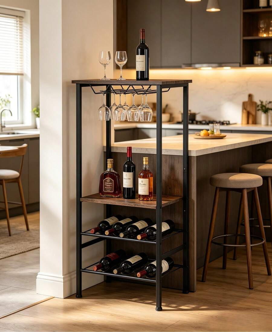 Freestanding Wine Racks & Cabinets - Brown - View 1