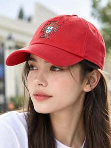 Puma Unisex Sports Cap FPF-ESS-Cap Red Vintage Sun Protection Baseball Cap 027088-01 - Red - Lake Green - View 2