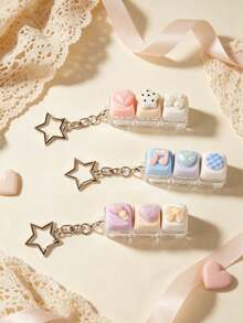 1pc Creative Memo Keychain, Y2K Bag Charm, Bag Keychain, Bag Accessory, Women's Accessory, Birthday Gift For Friends - Multicolor - View 3