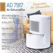 Adler White Kompressoravfuktare 10L Tyst Hem Källare - EU E typkontakt (220-240V) - Visa 7