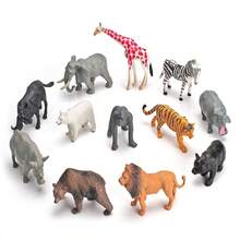 12pcs Simulation Animal Figure,Mini Wild Animal Model Toy,Education Science Teaching Toy, And Learning Toy,Tiger,Elephant,Lion - Multicolor - View 5
