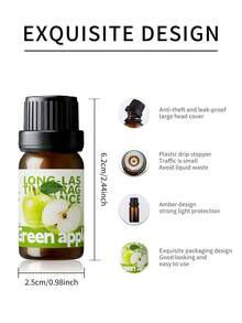 EMBRACEX. Green Apple Fragrance Oil, Suitable For Aromatherapy, Home Fragrance Diffuser, Candle Making, Diffuser, Aromatherapy Machine - 10ml Fruit Fragrance Oil, Reed Diffuser, Home Fragrance, Holiday Gift, Rich Juice Scent - Green Apple - View 6