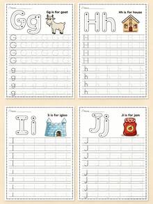 32-Page Alphabet Tracing Practice Book, Includes Letters From A To Z. Fun Early Writing Practice Book, Including Drawing Pages, Magic Words, Practice Sheets And Durable English Writing Notebook, Essential For School Season. - Multicolor - View 8