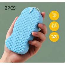 1/2PCS Super Soft Exfoliating Bath Sponge Using 3D Fish Scale Texture, Gently And Painlessly Removes Dead Skin Cells. Specially Designed For Women, It Can Be Used As A Professional Body Brush And Also As An Essential Shower Product. - A - View 19