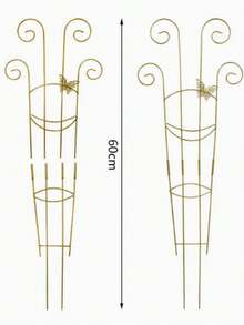 Portable Plant Stem Support Rack, Stackable Iron Space-Saving Climbing Frame, Lightweight Flower Stand For Indoor Plants, Suitable For Women, Windowsill, Room, Bedroom, Home Garden Decoration, Flower Pot Accessories, Indoor Flower Pot - One Size - View 6