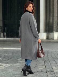 Women's Autumn/Winter Long Sleeve Casual Cardigan - Grey - View 2