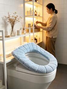 Universal Toilet Seat Cover, Toilet Seat Cover, Toilet Seat Cover, Cleaning O-Ring, Nordic-Style Toilet Seat Cover, Toilet Seat Cover, Toilet Seat Cushion, Comfortable Height, Round Design, No Power Required - Essential Bathroom Accessory. - Multicolor - View 3