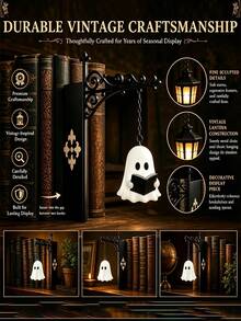 Lampu Meja Halloween Bergaya Vintage, Lampu Penahan Buku Mini Retro Mewah dengan Cahaya Hangat, Lampu Dekoratif Bertenaga Ganda USB & Baterai, Cocok untuk Ruang Belajar, Kantor, Perpustakaan, Hadiah Sempurna untuk Pecinta Buku - MultiWarna - View 4