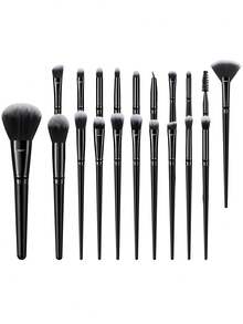 51Pcs/20pcs Black Makeup Tool Set Makeup Brushes Triangle Puff Finger Puff Round Powder Puff Makeup Sponge Makeup Bag For Foundation Blush Contour Eyeshadow Blending Dry Wet Use - Black - View 9