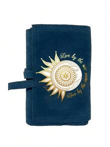 Tarot Card Storage Bag, Printed With Gold Sun And Star Pattern, Portable Card Storage Bag With Drawstring, Suitable For Storing Tarot Cards, Divination Cards, Card Games, Cosmetics, Banknotes; Travel, Commute, Office, Back To School, 2D Printed Design - No Texture, Suitable For Cards, Small Items, Back To School Gifts, Teacher Gifts, Christmas, Halloween - Multicolor - View 16