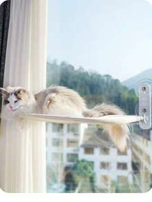 Cat Window Hammock, Wireless Cat Climbing Tree, Foldable Sturdy Lounge Chair, Upgraded Suction Cup, Easy Assembly, Indoor Cat Bed, Can Hold 55lbs, All Season Use, Breathable Soft, Gift, Present, Celebration - 52*30cm - View 6