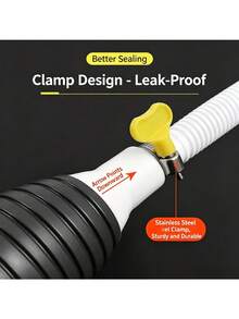 Manual Siphon Fuel Transfer Pump, Hand-Crank Fuel Pump, Portable Manual Liquid Extractor, Equipped With Leak-Proof Stainless Steel Pipe Clips And Corrugated Hose, Suitable For Gasoline, Diesel, Engine Oil, Water Transfer For Cars - Multicolor - View 6