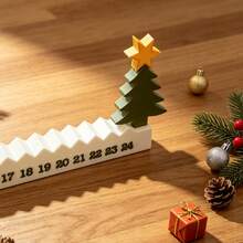1set 3D Print Christmas Countdown Advent Calendar, Movable Star Desktop Christmas Table Decor, Unique Holiday Ornament, Christmas Home Decoration Gift. Decorations For Table, Home, Office - Christmas Advent Calendar - View 9