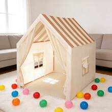 Rumah Bermain Kastil Anak, Kastil Mainan yang Indah, Markas Rahasia Eksklusif Anak, Rumah Bermain Portabel untuk Tidur Siang, Penggunaan Dalam dan Luar Ruangan, Cocok untuk Pantai dan Halaman Rumput - Aprikot - View 2