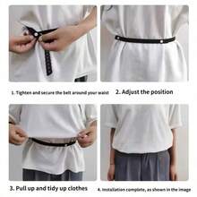 1 Set Lace Waist Cincher Belt, Shirt T-Shirt Skirt Hem Fixing Strap, Adjustable Waist Accessory, Daily Wear Clothing Accessory - Multicolor - View 4