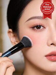 Princess Rose1 Professional Double-Head Foundation And Contour Brush. Premium Aluminum Tube Material, Soft Fiber Bristles. Suitable For All Skin Types. Compact And Elegant Dark Blue Design. Precise Blending, Long-Lasting Makeup Effect. - Royal Blue - View 5