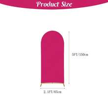 Kain Backdrop Lengkung Merah Mawar 2 pcs dari Bahan Spandex, Ukuran 5ft, 6ft, 6.6ft, 7.2ft, Penutup Arch Pernikahan, Kain Latar Kubah untuk Dekorasi Bingkai Arch Pesta Ulang Tahun dan Pernikahan (Bingkai Arch Tidak Termasuk, Hanya Kain Backdrop) - View 13
