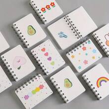 2 PIEZAS Cuaderno de Espiral con Expresión de Oso, Flor y Corazón - Estilo Aleatorio - Cuaderno de Espiral Tamaño A7 Tamaño de Bolsillo - Cuaderno Portátil Mini para Estudiantes - A - Ver 8