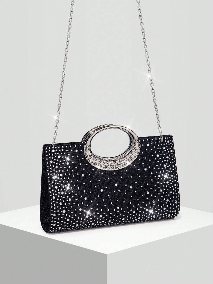 Elegant Crystal Embellished Evening Bag, Champagne Clutch With Gold Elegant Crystal Embelli
shed Evening Bag, Champagne Clutch With Gold