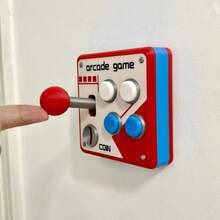 Panel de interruptores de joystick de juego arcade retro con botones 3D impresos en 3D, modificación de interruptor auxiliar con pegatina de control - panel de interruptores - Ver 8