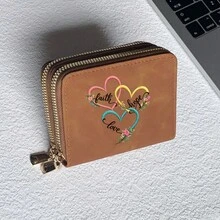 Jesus God Cross Print Card Holder Lightweight Fashionable Wallet Suitable For Daily Use For Women Double Zipper Mini Wallet Purse Wallet Card Wallet - Multicolor - View 14