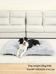 Thick Plush Dog Bed Winter Warm Pet Mat All-Season Removable Washable Cat Bed For Medium And Large Dogs - Grey - View 4