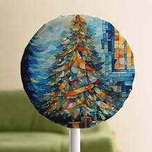 1pc Fan Dust Cover, Christmas Printed Polyester Fan Protective Cover, All-Season Dust Cover, Compatible With Floor-Standing & Wall-Mounted Industrial/Commercial/Residential Fans, Dustproof, Debrisproof, Easy Installation, Easy To Carry - Full Coverage - View 13