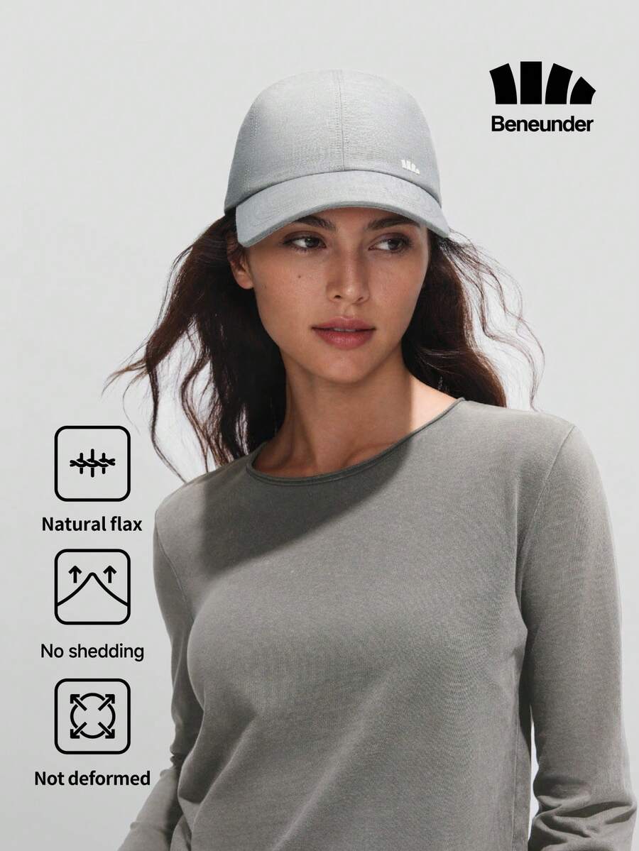 Beneunder Linen Baseball Cap DS020 - Wisteria Mist Gray - View 1