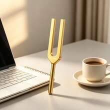 Complete Tuning Fork Set With Sound Hammer And New Storage Bag, 136.1Hz, 512Hz, 4096Hz Gold Vibrating Tuning Forks, Yoga Meditation Daily Mindfulness Vibration Tools - Multicolor - View 3
