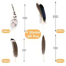 Boho DIY Craft Feathers 40/120Pcs, 4 Styles 5-15cm Small Artificial Feather Mix For Dreamcatcher, Jewelry, Costume, Wedding Decor - A - View 9