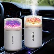 Eternal Flower Mini Humidifier USB Portable Desktop Humidifier With Night Light Silent Fine Mist Air Humidifier Suitable For Home Bedroom Office Car Cute Aesthetic Decor Gift - Mistless - View 6