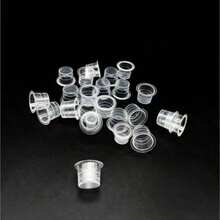 S/M/L Disposable Tattoo Ink Cups Plastic Pigment Transparent Containers, Tattoo Supplies - Clear - View 5