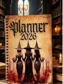 2027 Witch Planner - Gothic Magic Diary, Suitable For Rituals, Dream Tracking, Gratitude, Emotions And Reflection | Undated A5 Witchcraft Organizer With Spiral, Phase Design And Spell Planning | Durable Witch Notebook, Spell Book - A - View 4