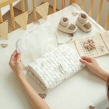 Tas Popok Berbahan Quilted, Tas Popok Genggam, Alas Ganti Popok Motif Bunga, Alas Ganti Popok untuk Perjalanan, Cocok untuk Bayi Laki-laki dan Perempuan Baru Lahir, Perlengkapan Bayi - MultiWarna - View 6