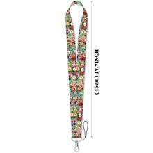 1 Piece Vibrant Wildflower Floral ID Badge Holder With Matching Lanyard, Colorful Garden Flower Print Card Holder For Student Office Work, Lovely Gift - Multicolor - View 11