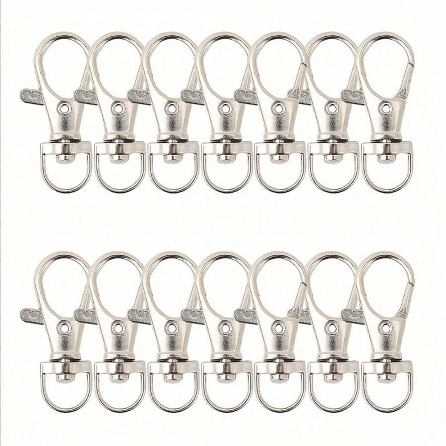 10/20/30/50/100pcs Rotating Lobster Claw Swivel Key Chain Hooks, Small Metal Rotating Key Chain Clips For Key Chain Making, DIY Crafts, Lanyard Making And Pet Collars - Keychain - View 1