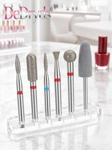 DeDryDS 6pcs Diamond Sand Nail File Drill Bits Cuticle Polishing Heads Nail Grinding Heads Electric Manicure Set, For Removing Acrylic Nails And Gel Nails - Home And Salon Use - Multicolor - View 9