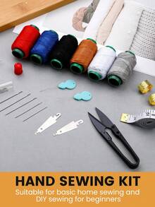 40pcs Sewing Kit, Steel Needle Hand Sewing Thread, Adult Sewing Set, Includes Sewing Needle Storage Bag, Thimble, Seam Ripper, For Clothing Repair - Sewing Kit - View 5