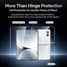 3-Pack واقي شاشة هيدروجيل وفيلم خلفي ل- Duo/ Galaxy Z Flip 8/Z /Z Flip 6، مادة غير زجاجية، فكرة هدية/عيد ميلاد، مقاوم للماء، مقاوم للصدمات، مقاوم للخدش، مقاوم للبصمات، تغطية كاملة - شفاف - مشاهدة 11