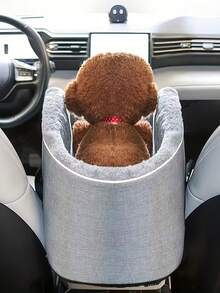 Pet Car Carrier Bed, Cat Dog Nest, Car Center Console Cushion, Portable Pet Carrier Bag, Suitable For Small & Medium Pets - Grey - View 8