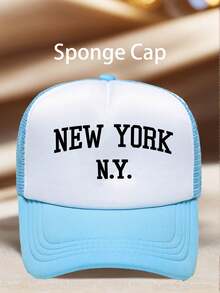1pc Men's Hats NY Printed Hats For Men Adjustable Design UV Protection Perfect For Outdoor Activities Hiking Running And Everyday Wear-A Perfect Gift - Multicolor - View 4