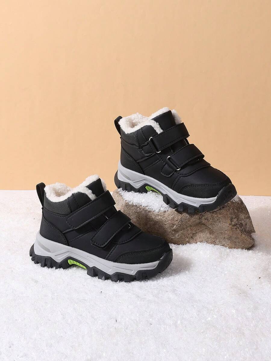 Children's Boots/Children's Fashion Non-Slip Outdoor Running Hiking Thermal Lined Warm Boots - Black - View 1