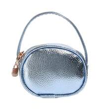 Vintage Shiny Oval Handbag For Girls, Litchi Grain Mini Zipper Decor Small Bag, Suitable For Daily Use And Street Style Matching - A - View 8