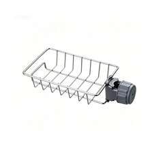 1pc Adjustable Faucet Hanging Basket Storage Rack, Kitchen/Bathroom Universal Sink Top Organizer, Hanging Storage For Shower Gel, Sponge, Dish Soap, Space-Saving - A - View 8