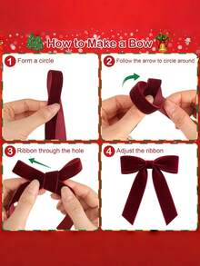 Pita Beludru Merah Tua Satu Sisi 6-38mm 1 Gulungan, Pita Natal, Kemasan Pajangan Perhiasan, Pita Kemasan Hadiah Bunga, Dekorasi Pesta DIY, Hari Valentine - pita - View 10
