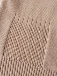 Young Boy Contrast Color Long Sleeve Zip-Up Knit Cardigan Suitable For School Daily Wear Spring Autumn Winter - Apricot - View 8