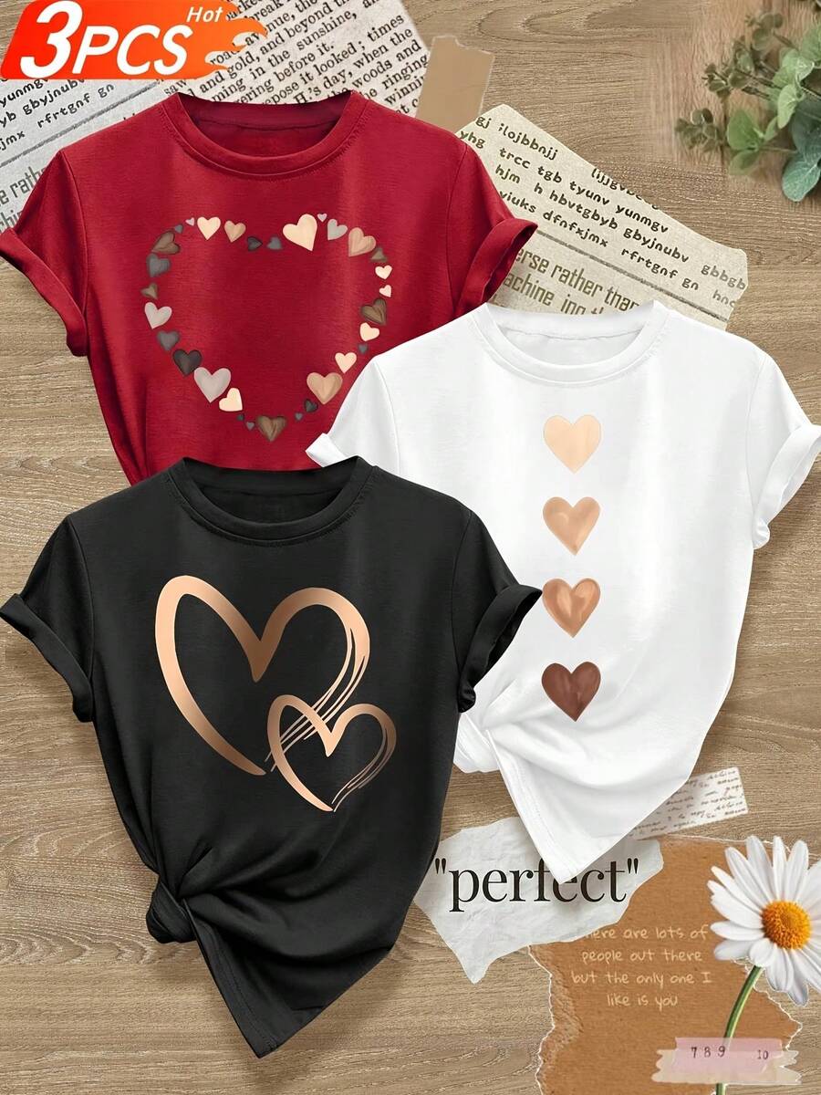 Women T-Shirts - White (Patterned) 1-pack - View 1