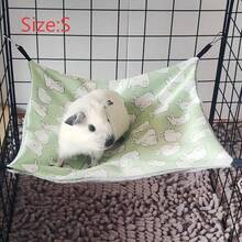 1pc Guinea Pig Hammock, All-Season Breathable Ice Silk & Crystal Velvet Double-Sided Pet Hammock, Suitable For Guinea Pigs, Rats, Hamsters And Ferrets - one-size - View 11